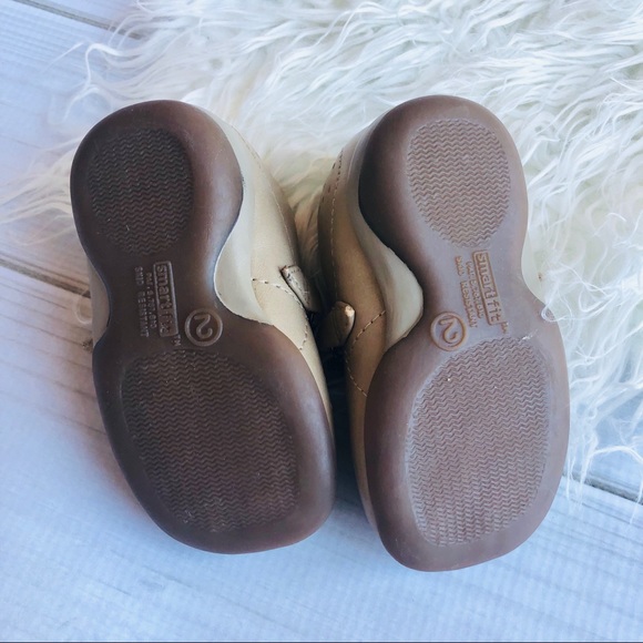 SmartFit Tan Mary Jane Baby Shoes - 2 - Picture 6 of 8